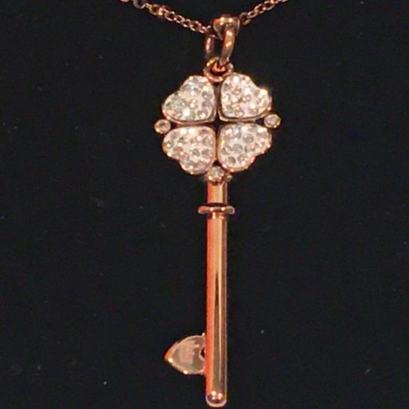 FOLLI FOLLIE Rose Gold-Plated Key Pendant Necklace - Picture 3 of 13